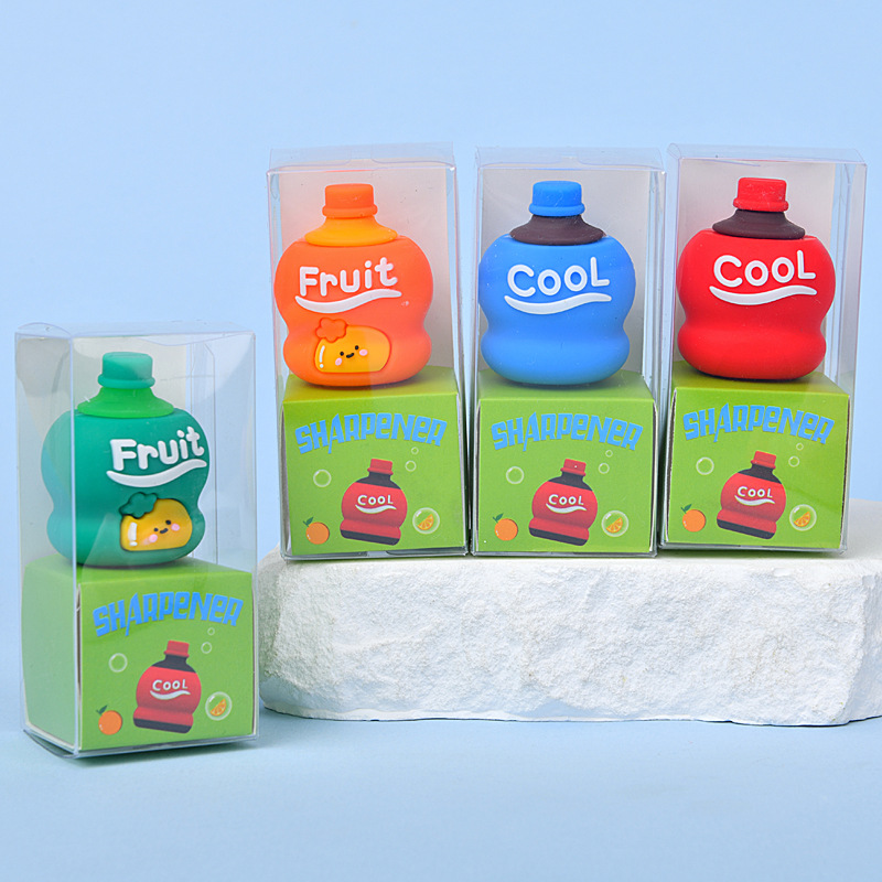 Bebida Coca-Cola creativa encantadora dibujos animados estudiantes lápiz afilador lápiz cortador de papelería premios al por mayor