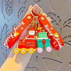 クロスボーダーサンタクロースキーホルダーペンダントクリスマスツリープレゼント雪だるまキーホルダー祝日プレゼントお土産卸売り