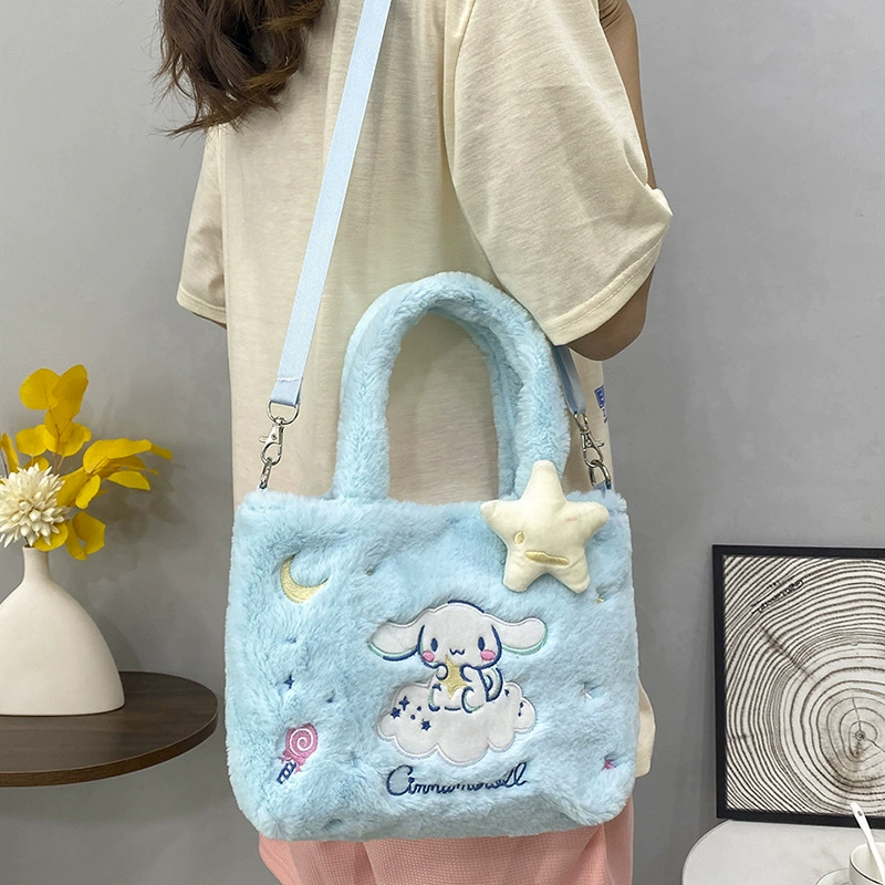 Плюшевая сумка-ремень (Sanrio) Милый персонаж-сумка-мешок, высококачественный зайчик-плюш, 28×9×20 см