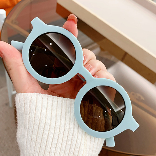 Korean Version New Fashion Cute Baby UV Protection Sunglasses Children's Glasses for Boys and Girls Round Frame Kids Sunglasses
