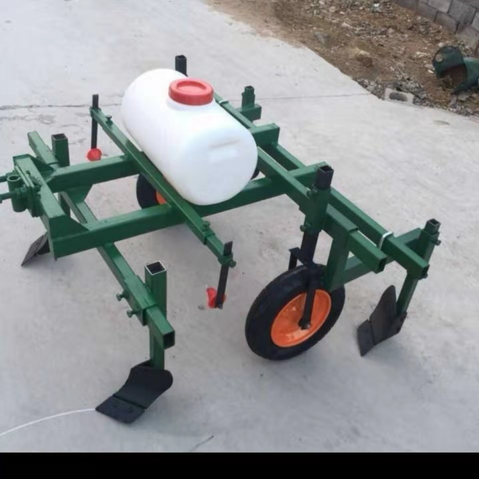 手扶四轮拖拉机链接打药覆膜机 适用地瓜覆膜 芋头覆膜花生覆膜机