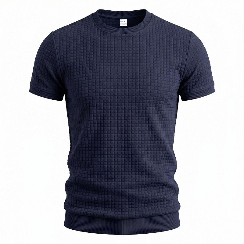Playera de Manga Corta para Hombre de Poliéster Jacquard Transpirable para Deporte y Uso Casual image 13