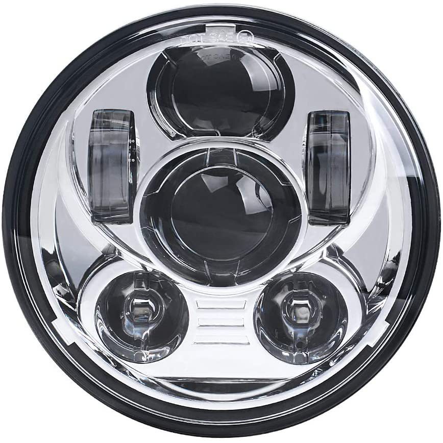 Zongshen Week8 Cyklon Ra2 Motorcycle Modified Led Angel Eye 5.75inch Round Retro Front Headlight