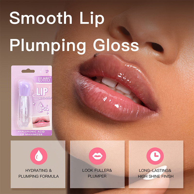 USHAS Europa y América Punto transfronterizo Venta caliente Brillo de labios Hidratante de alto brillo Labios Hidratantes UC013F