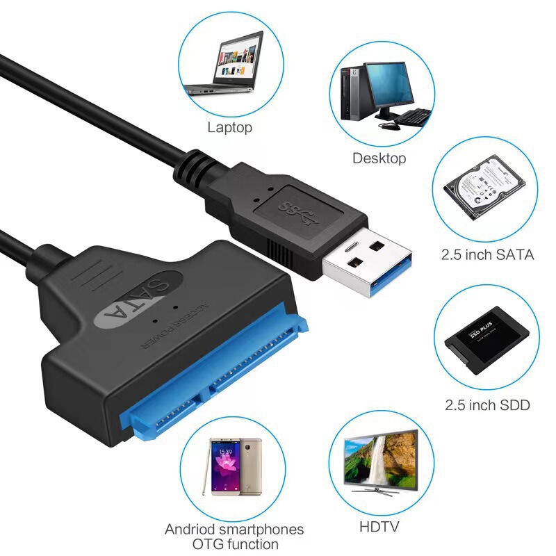 USB3.0 to SATA cable hard disk drive cable 2.5 notebook computer connected to mobile hard disk data cable wholesale