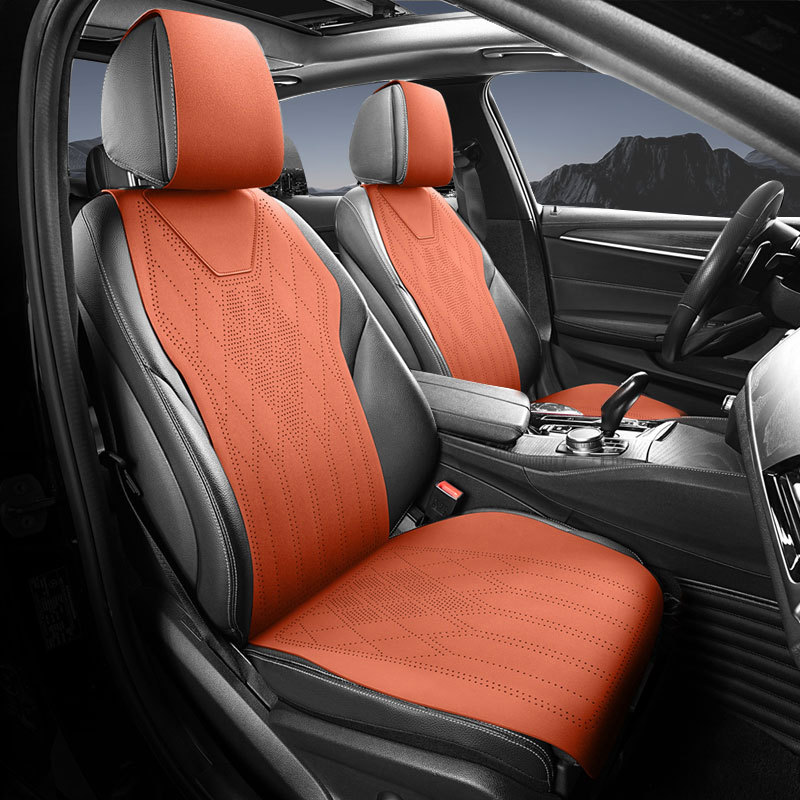 Cross-Border Car Seat Cushion, Summer Breathable Seat Cover, Universal for All Seasons, Suede Half-Cover Small Saddle Pad, Foreign Trade