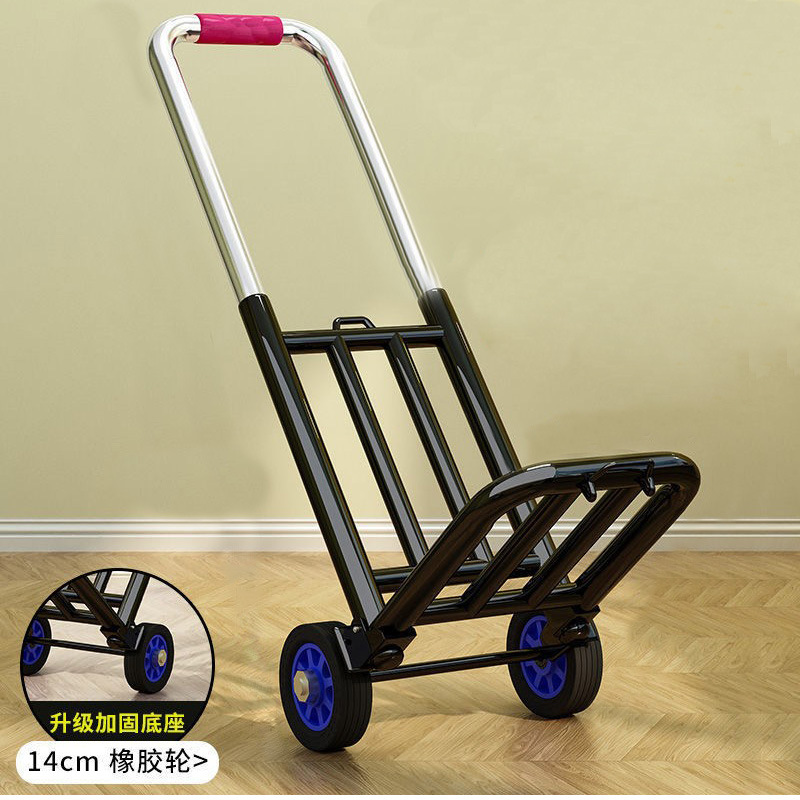 Small folding trolley for home shopping, light and portable shopping trolley, luggage handling, cargo trailer wholesale
