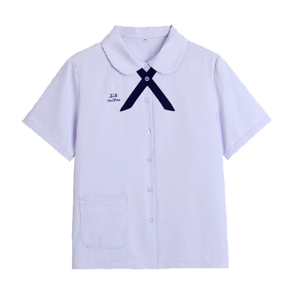 Girls' short sleeves+Tibetan green tie