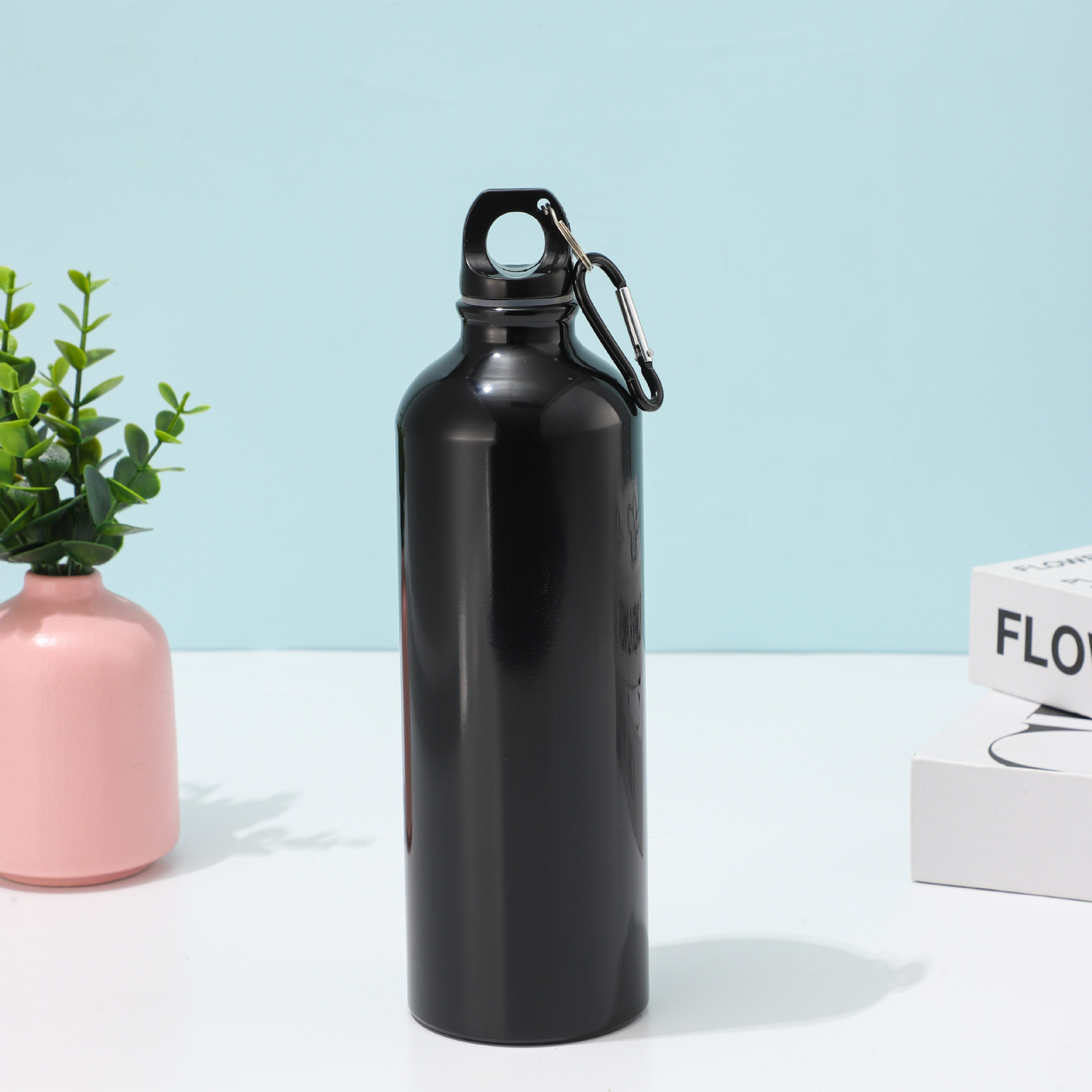 Nueva taza de aluminio de color sólido simple portátil hervidor de agua portátil con cuerda taza de aislamiento térmico de bicicleta al aire libre taza de agua deportiva image 10