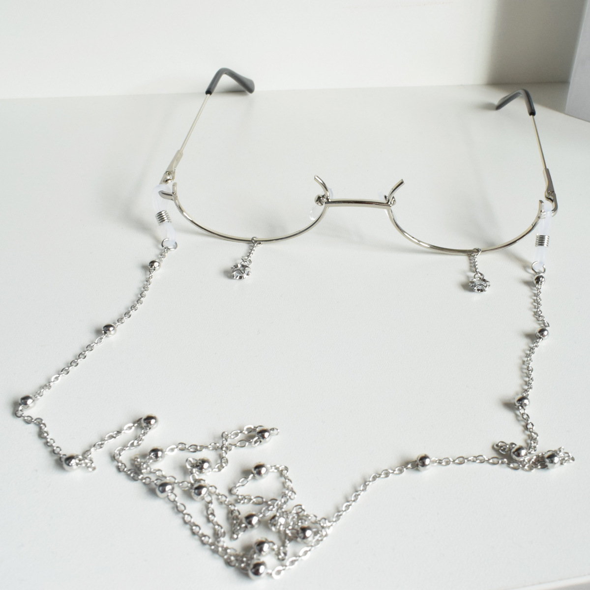 Korean Style Chain Drop Pendant Decoration Lower Half-frame Glasses display picture 5