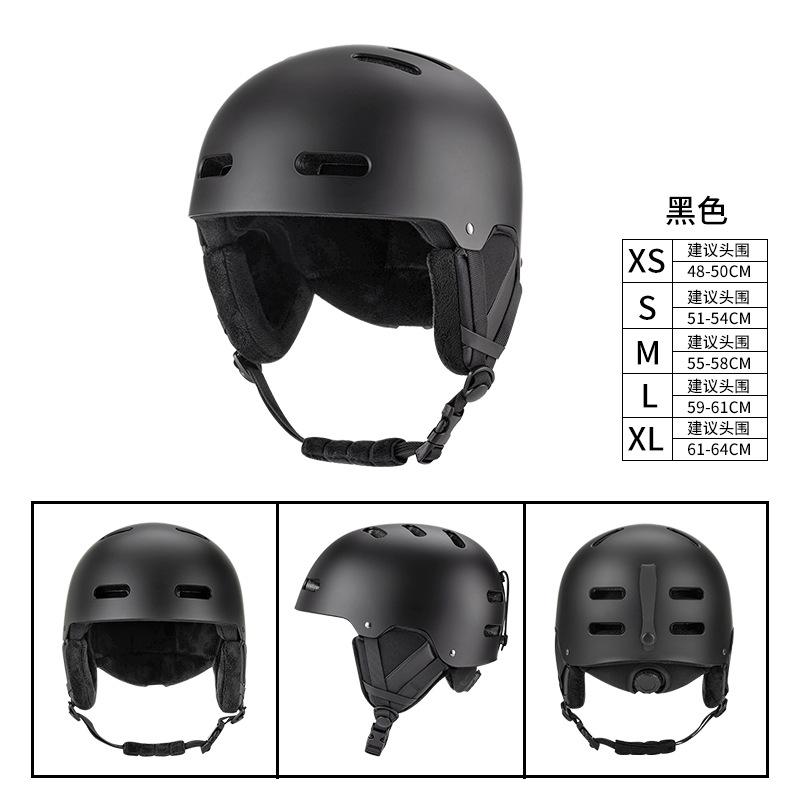 Nuevos niños adultos transfronterizos deportes al aire libre casco de esquí cubierta unisex con gafas con casco de esquí