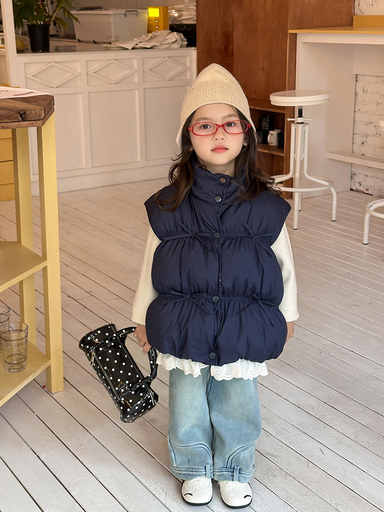 Xie Jinmao ropa infantil coreana chaleco de invierno otoño / invierno 2025 nuevo estilo extranjero niños invierno de algodón intercalado espeso