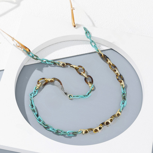 Foreign Trade Ethnic Style Ins Minimalist Personality Acrylic Eyeglass Chain Necklace Eyeglass String Manufacturer Wholesale