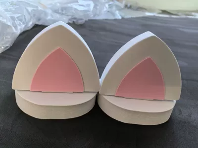 Eva Car Decoration Stickers Ears Other Automotive Exterior Supplies - white-powder