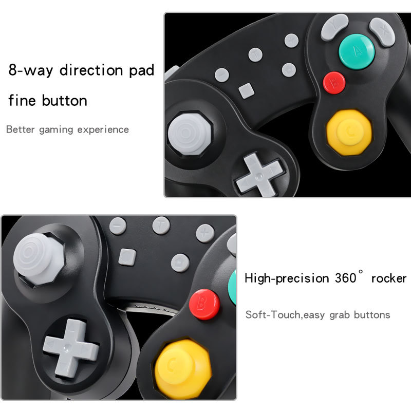 Console di gioco GC NGC Controller GameCube singolo a tre punti blu e nero Supporto dropshipping_voghion.com