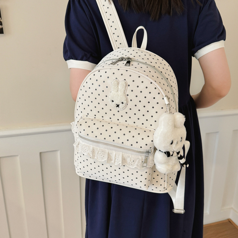 Nueva versión coreana dulce y linda mochila para mujeres de alta calidad, mochila para estudiantes de secundaria, arco, mochila fresca pequeña para mujeres