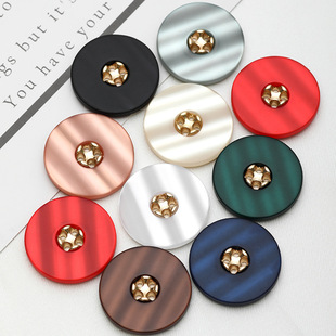 Colorful round buttons women's woolen coat buttons high-end suit pants decorative buttons clothes sweater accessories accessories