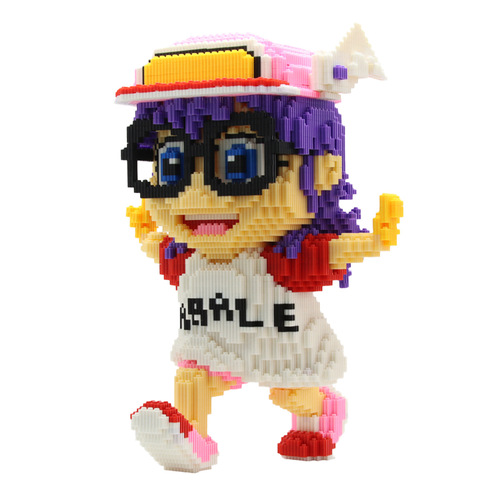 Internet celebrity style street stall small particle building blocks, super large running Alala interlocking assembly puzzle decoration toy