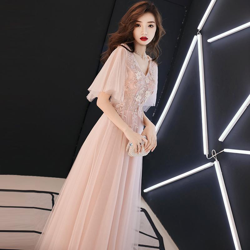 Banquet evening dress for women 2020 fashionable long temperament Queen temperament slimming socialite host dress