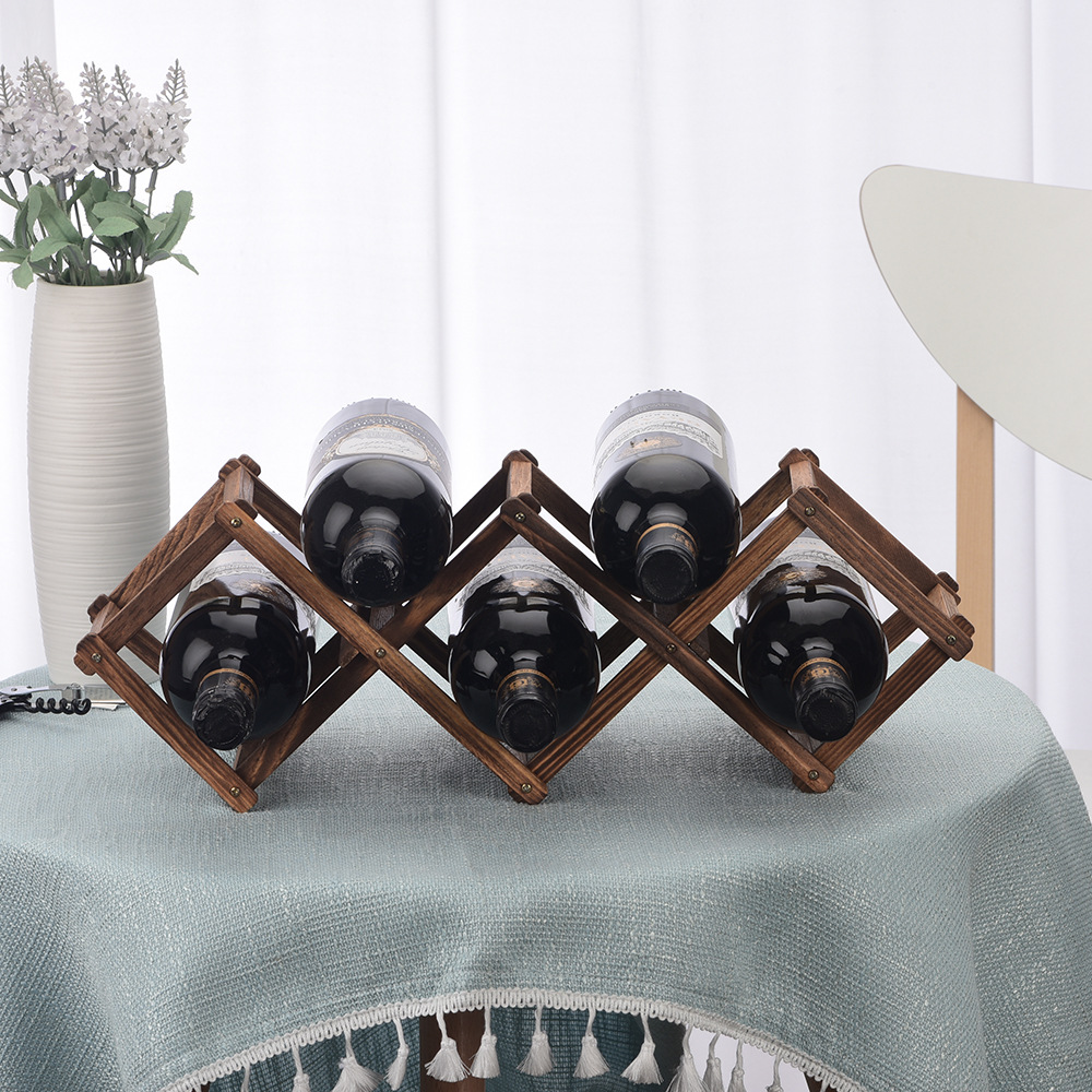 Y madera sólida plegable fábrica de estantes de vino vino vino de madera venta directa estante de almacenamiento de botellas de vino estante de exhibición de vino