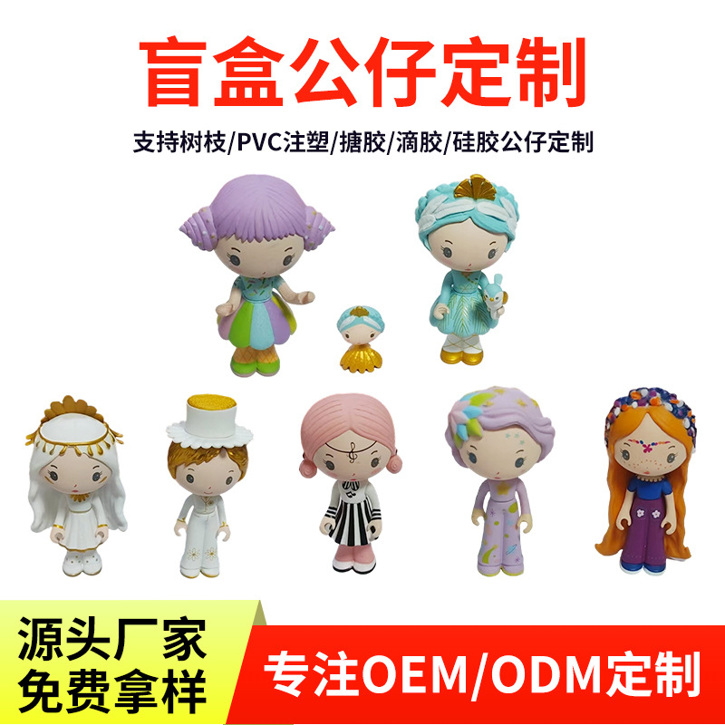 盲盒公仔定制手办盲盒PVC软胶企业形象注塑定做卡通吉祥物软胶