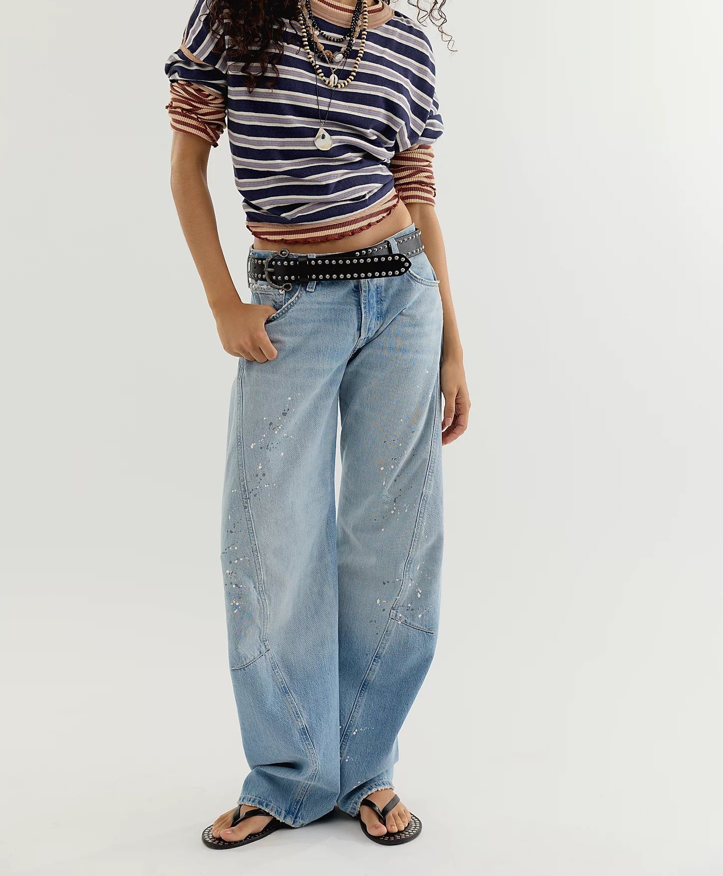 Jeans Rectos para Mujer de Mezclilla, Cintura Media, Ligeramente Elásticos
