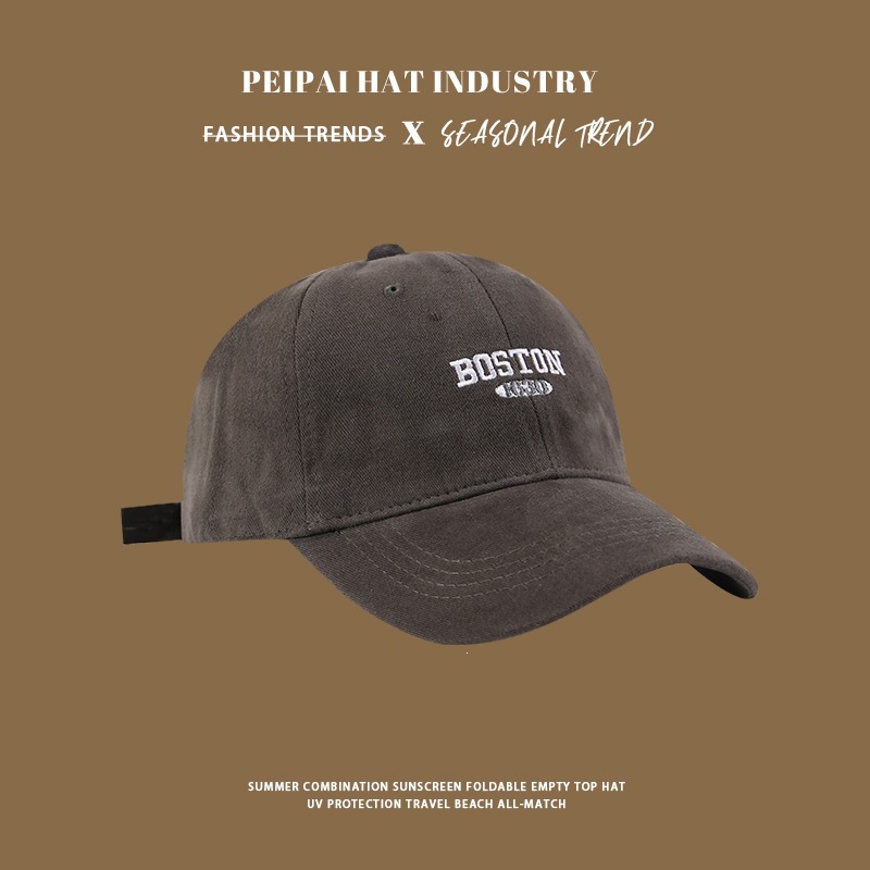 Embroidered BOST baseball cap py grey