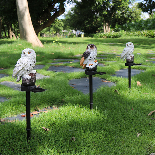 Solar eagle ground lamp resin owl ground lamp garden light outdoor garden light lawn light landscape light