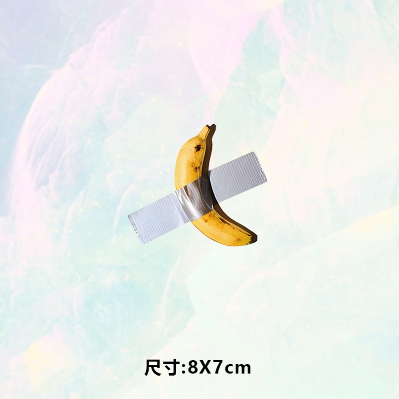 高级烫画图案新款个性胶带香蕉烫画贴印花衣服热转印白墨烫画布贴