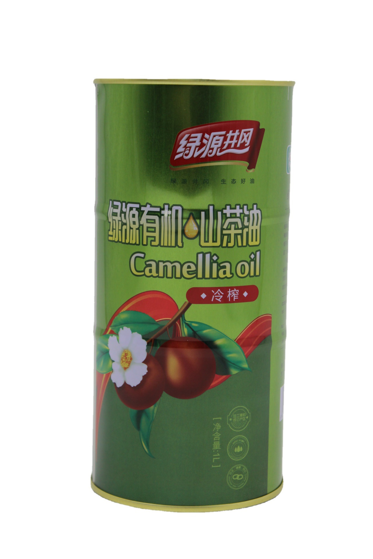 厂家批发食用油罐圆形包装罐山茶油铁罐1000ml金属油铁盒东莞山东