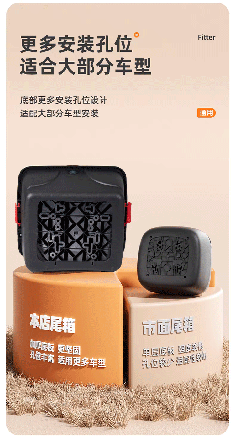 Electric Vehicle Trunk, Motorcycle Tail Box, Scooter Toolbox, Universal Rear Trunk for Electric Motorcycles, Storage Box for Electric Bikes