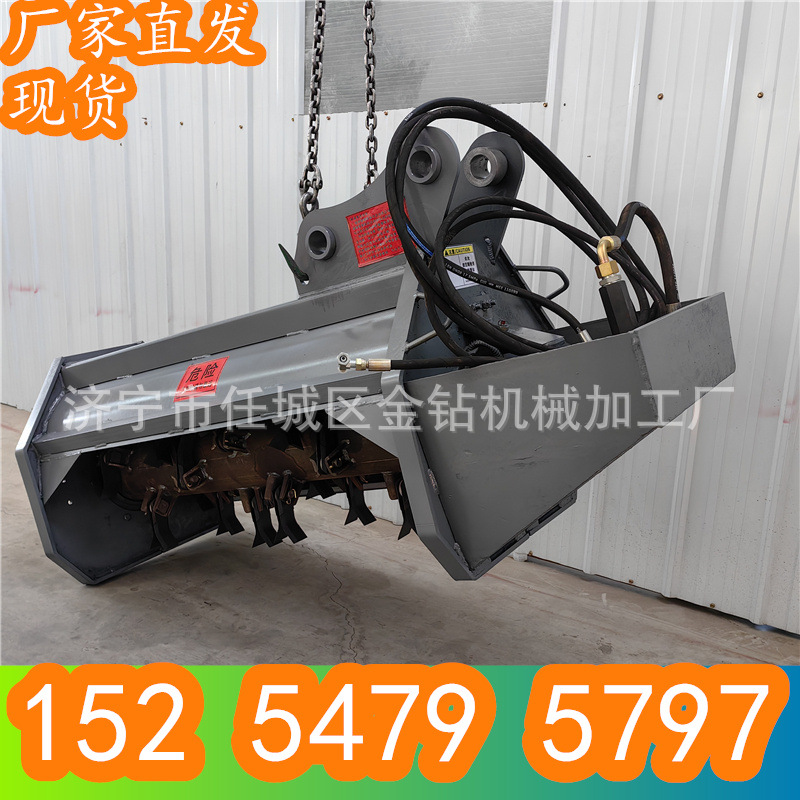 挖机液压除草机 高速边坡护理机械 河坡道草坪修剪粉草机粉碎芦苇