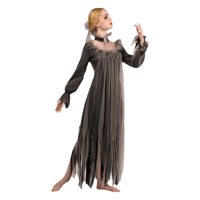 Halloween fantasma Festival adulto mujer horror fantasma novia Zombie falda Cosplay juego de rol accesorios traje image 1