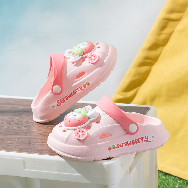 2025 nuevo comercio electrónico comercio exterior lindo oso grande, mediano y pequeño, zapatos con agujeros para niños, ropa exterior, sandalias y pantuflas de suela blanda