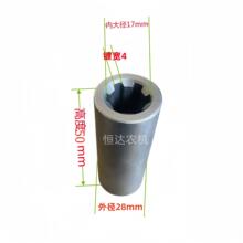 内六键6牙6齿矩形花键套农用拖拉机液压马达联轴器花键轴套通用型