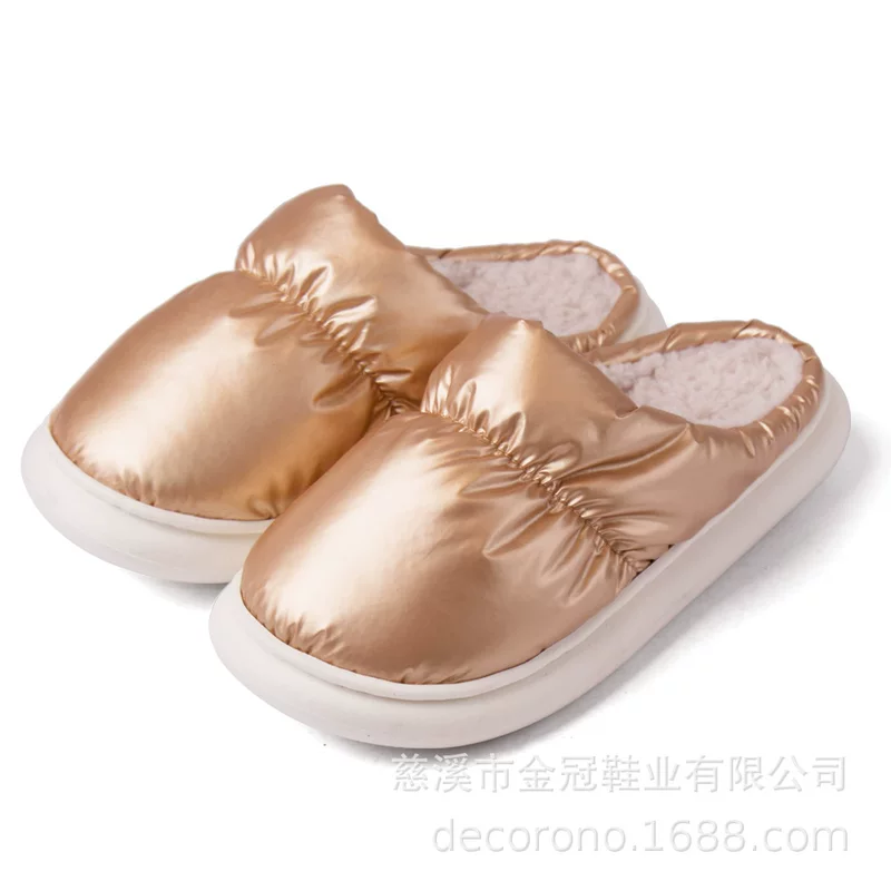 Winter keep warm slippers platform with down, wholesale