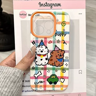 Чехол для телефона Apple iPhone16, прозрачный с милым рисунком, совместим с несколькими моделями iPhone