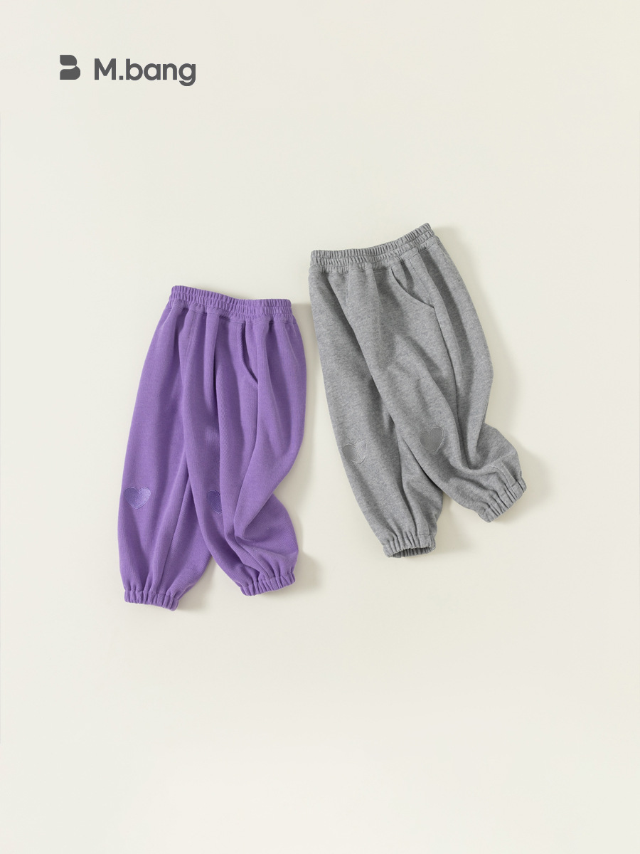 Pantalones largos para niñas Youbao, pantalones deportivos con forma de corazón para primavera y otoño, pantalones deportivos para niños, pantalones largos informales, pantalones jogger para niños pequeños
