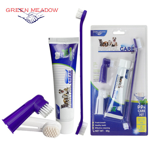Pet Toothpaste Dog Toothbrush Cat Toothbrush Dog Toothbrush Dog Cat Finger Coat Toothbrush Dog Toothpaste Cat Teeth Cleaning Set
