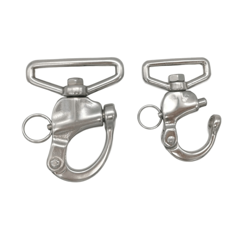 不锈钢方型环旋转弹簧卸扣 fixed snap shackle 潜水卸扣快脱卸扣
