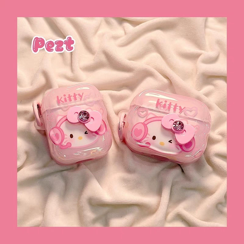 ∅Cute kitty cat suitable for AirPods 1/2 protective cover AirPods 4th generation Apple earphone cover Kitty