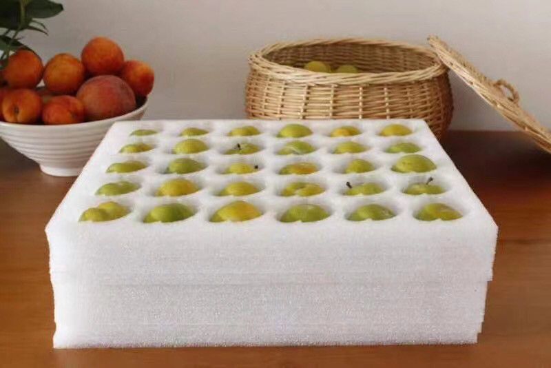 厂家供应白色李子包装香梨2枚装运输快递包装泡沫