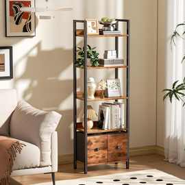 客厅置物架落地靠墙多层收纳架卧室房间书架铁艺展示梯形储物柜子