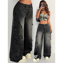 X 21678 Star Embroidered Jeans ���Ǵ���ţ�п� ŷ���羳