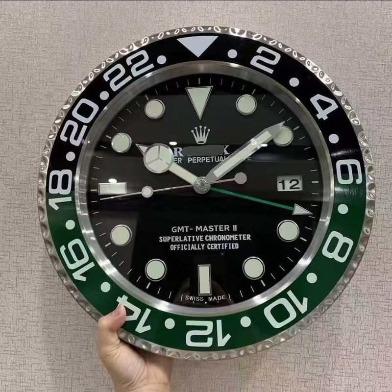 一件起批金属不锈钢夜光客厅挂钟GMT静音钟表专供出口Wall clock|undefined
