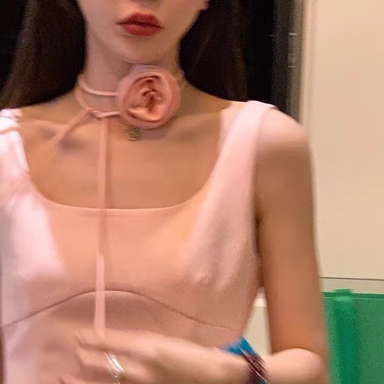 2#플라워 목걸이 핑크 (오리지널)