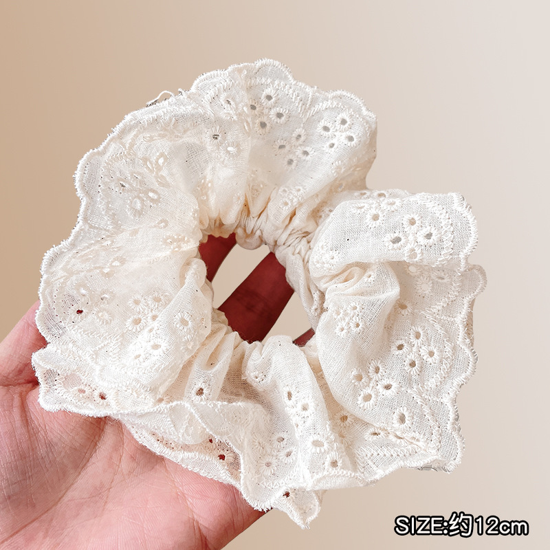 Rosas flores intestino anillo de cabello para mujeres 2024 nueva sensación de atmósfera primavera Zhao LuSi con el mismo tocado de cabello