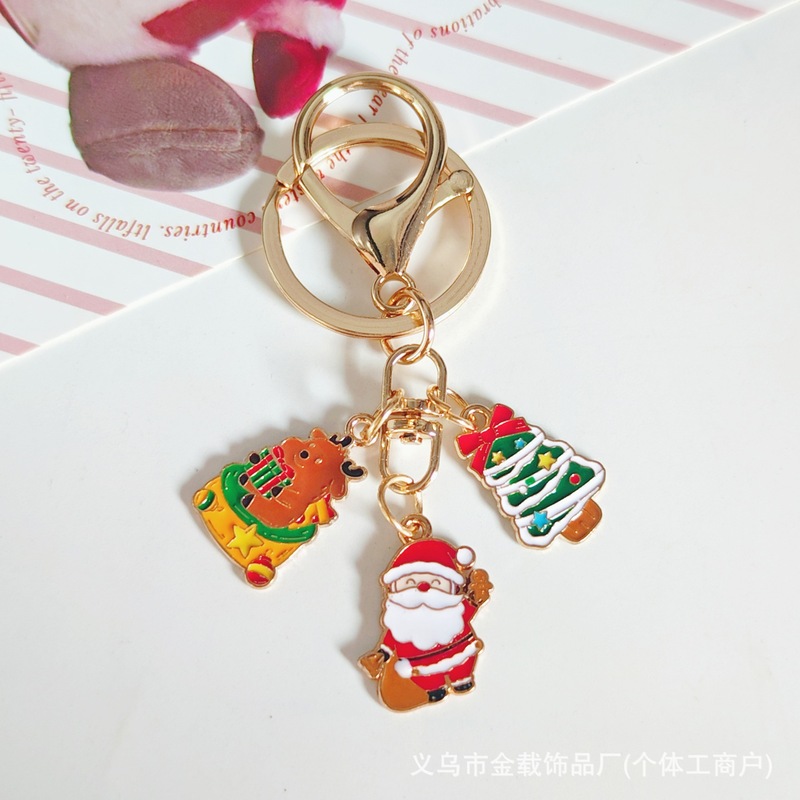 圣诞节钥匙扣礼物盒合集可爱卡通雪人钥匙链创意挂饰饰品包包挂件|undefined