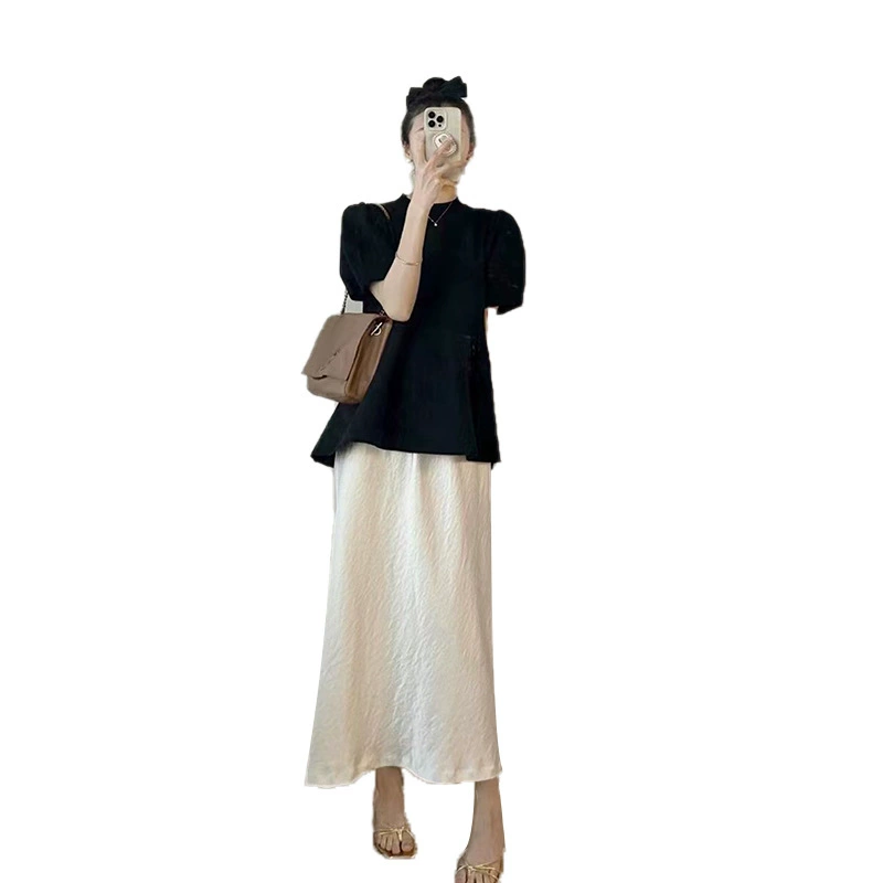 Summer clothing for pregnant, skirt for leisure, summer set, french style