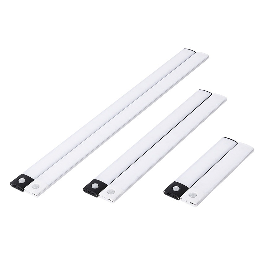 超薄人体感応知能ledランプ充電式長条無線食器棚タンスワインキャビネット磁気吸引ライトストリップ